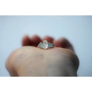 Aquamarine Ring, Raw Aquamarine Ring, raw crystal ring, rings for women,